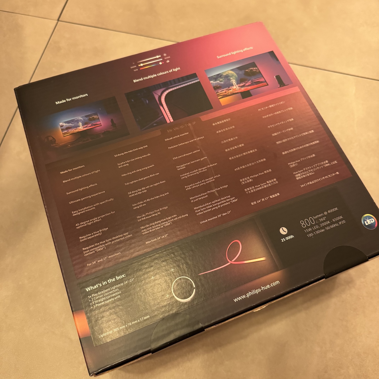 Hue Play グラデーション ライトリボン 24-27 インチ PC モニター用 | Philips Hue JP